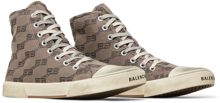 Balenciaga Paris High ''BB Monogram - Grigio Visone Scuro'' 688752-W3RQ1-2298 Cheap Balenciaga Paris High ''BB Monogram - Grigio Visone Scuro'' 688752-W3RQ1-2298