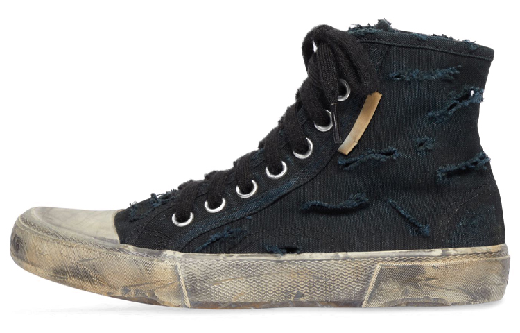 Balenciaga Paris High 'Destroyed - Black' 726176W3RCD1010