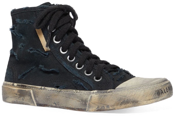 Balenciaga Paris High 'Destroyed - Black' 726176W3RCD1010 Order Balenciaga Paris High 'Destroyed - Black' 726176W3RCD1010