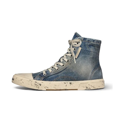 Balenciaga Paris High 'Destroyed - Denim'