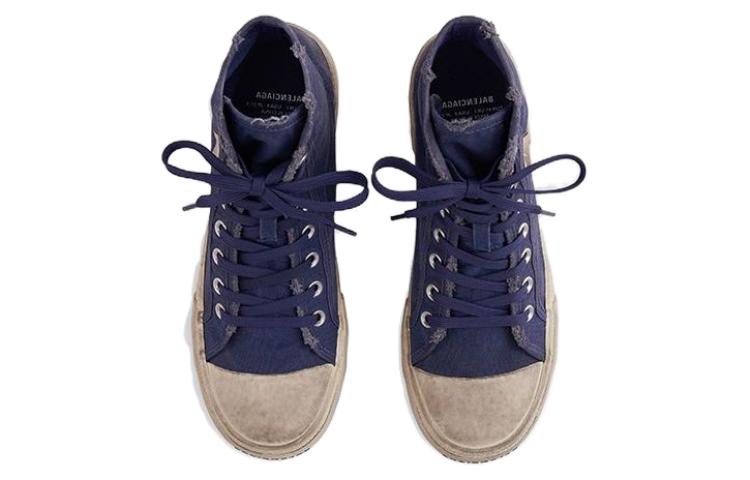 Shop Balenciaga Paris Low Top Sneakers 'Indigo Cotton Musnah & Getah Putih' 688752W3RC14990