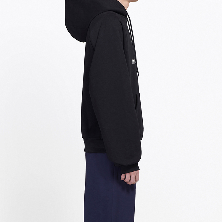 Balenciaga Paris Logo Print Hoodie Unisex Black/White Regular Fit 571194TFV751000 圖 5