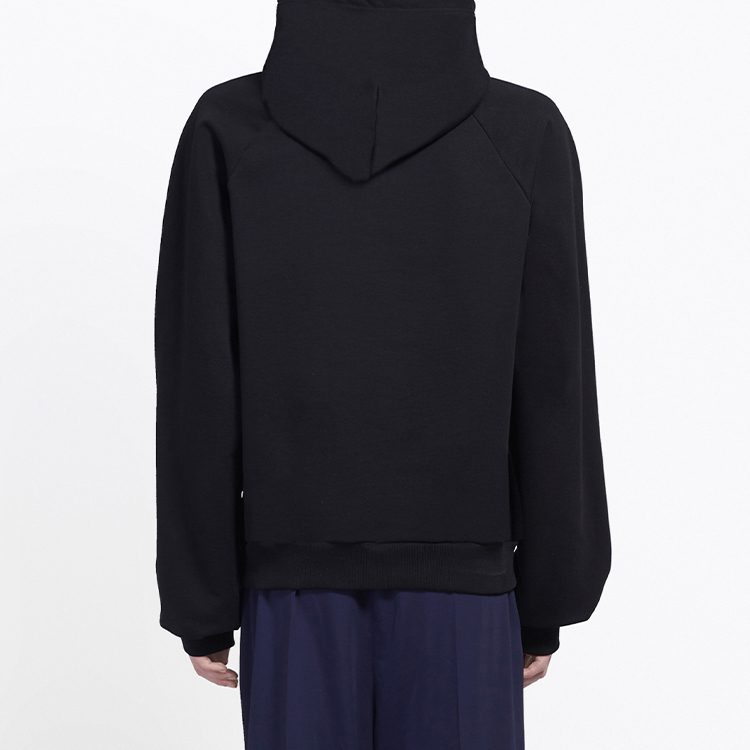 Balenciaga Paris Logo Print Hoodie Unisex Black/White Regular Fit 571194TFV751000 圖 6