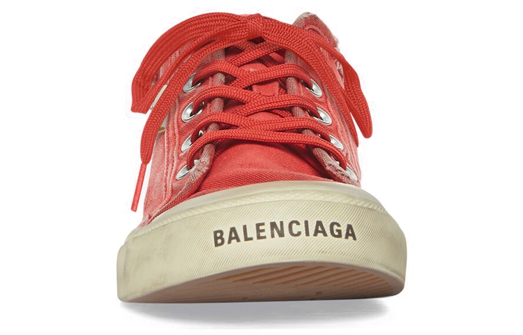 Lookbook バレンシアガ Paris スニーカーミュール "Destroyed - Red" (破損-赤) 693953-W3RC3-6090