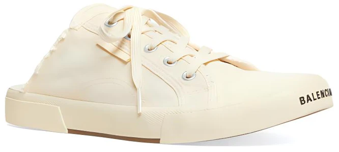 Lookbook バレンシアガ パリ スニーカーミュール "Destroyed - 白" 693953-W3RC6-9090