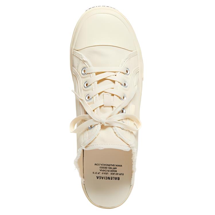 Shop バレンシアガ　パリ スニーカーミュール "Destroyed - 白" 693953-W3RC6-9090