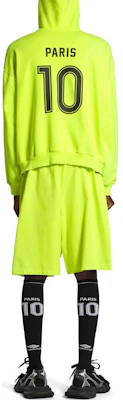 巴黎世家巴黎足球连帽拉链卫衣荧光绿色中号版型 744457TPVS67110 Purchase 巴黎世家巴黎足球连帽拉链卫衣荧光绿色中号版型 744457TPVS67110