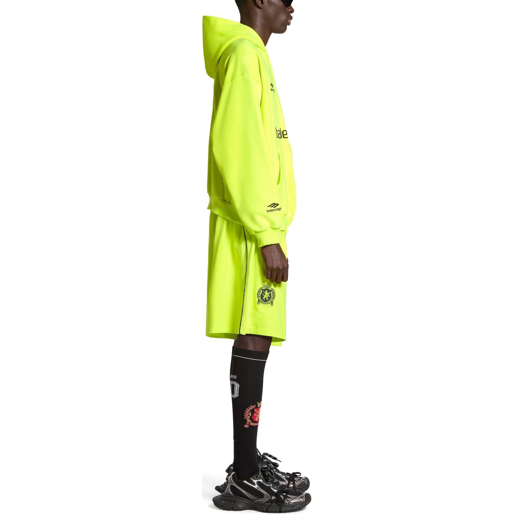 Details for 巴黎世家巴黎足球连帽拉链卫衣荧光绿色中号版型 744457TPVS67110