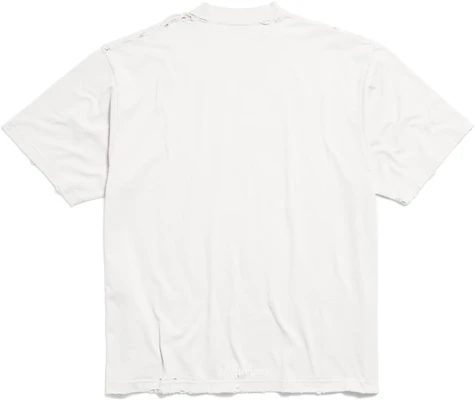 Balenciaga Paris Statue of Liberty Graphic Unisex White T-Shirt Regular Fit. 764235TQVR99016 Lookbook Balenciaga Paris Statue of Liberty Graphic Unisex White T-Shirt Regular Fit. 764235TQVR99016