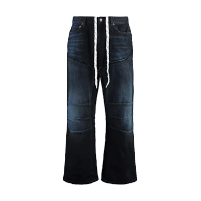 Balenciaga Patchwork Tie-Dye Straight-Leg Jeans Unisex Black. 809444TRW587150