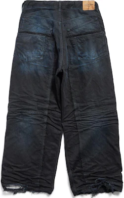 巴黎世家拼布紮染直筒牛仔褲 男女款 黑色 809444TRW587150 Lookbook 巴黎世家拼布紮染直筒牛仔褲 男女款 黑色 809444TRW587150