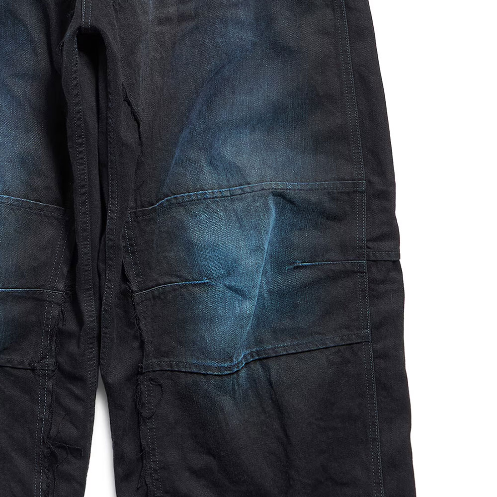 Balenciaga Patchwork Tie-Dye Straight-Leg Jeans Unisex Black. 809444TRW587150 圖 7