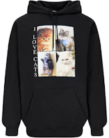 Balenciaga Pet Cat Print Loose Fit Hoodie Black Pullover Sweatshirt 570811TJVG91000 Balenciaga Pet Cat Print Loose Fit Hoodie Black Pullover Sweatshirt 570811TJVG91000