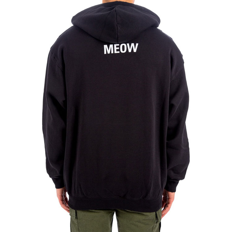 Purchase Sudadera Balenciaga Negra Estampado Gato Oversize Hoodie Pullover 570811TJVG91000