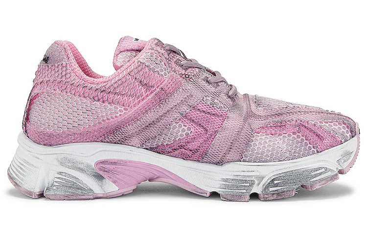 Order 巴黎世家 Phantom 時尚系帶織物和網眼運動鞋 粉色