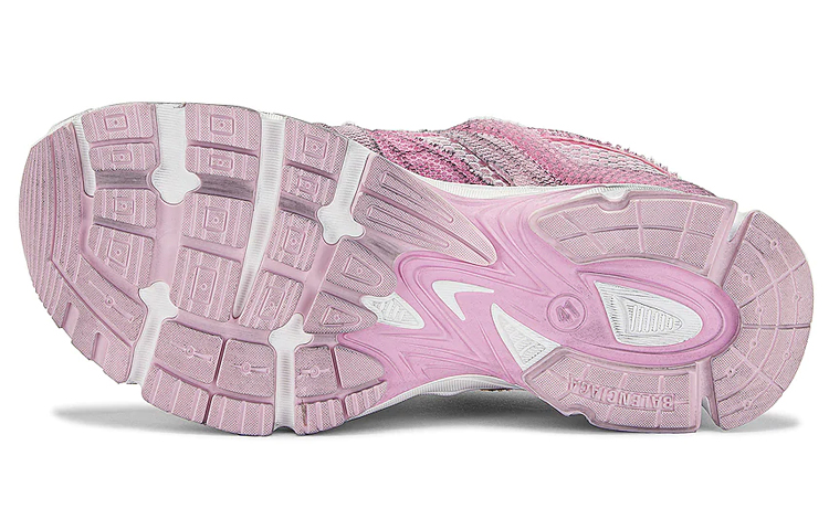 Details for 巴黎世家 Phantom 時尚系帶織物和網眼運動鞋 粉色