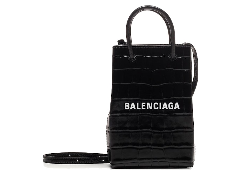 Buy Beg Tali Silang Pemegang Telefon Balenciaga Hitam