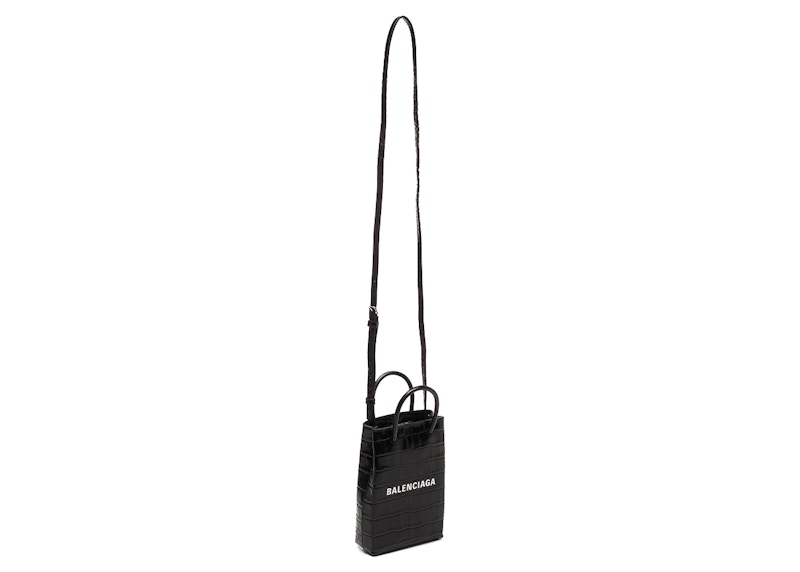 Lookbook Beg Tali Silang Pemegang Telefon Balenciaga Hitam