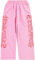 Balenciaga Pink Logo Print Mid-Waist Casual Pants Unisex Loose Fit. 771081TPVM95960 Balenciaga Pink Logo Print Mid-Waist Casual Pants Unisex Loose Fit. 771081TPVM95960