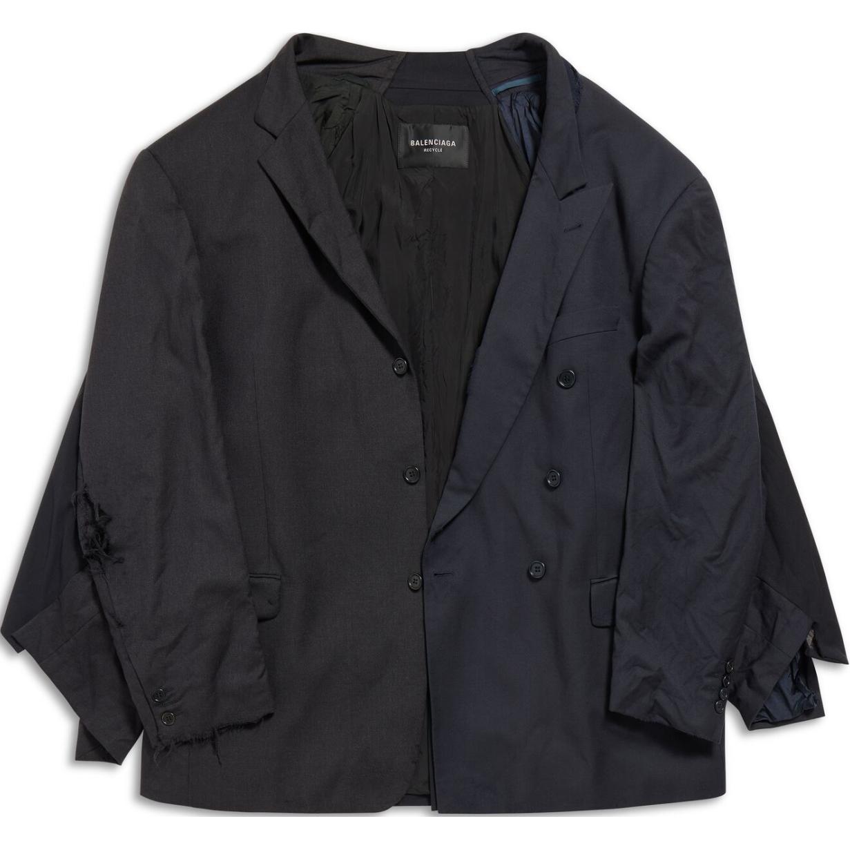 Balenciaga Plain Coal Grey Button-Up Loose-Fit Jacket Unisex Regular Series 790796TQT901140