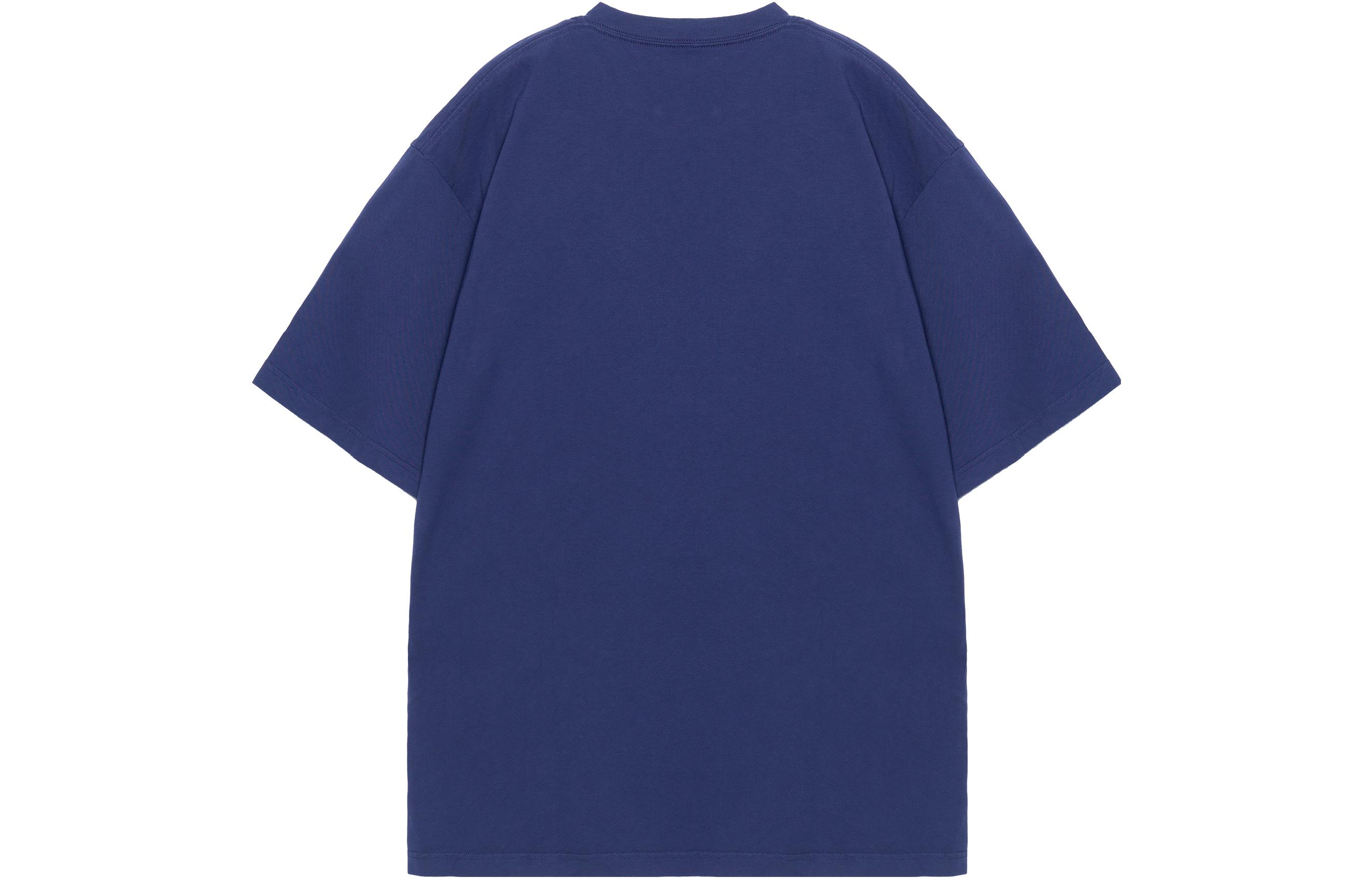 Balenciaga Plain Letter Print Crewneck T-Shirt in Dark Blue. 651795TLV938561 圖 3