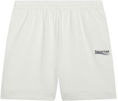 Balenciaga Political Campaign FW21 White Velvet Elastic Waist Shorts 641608TKVI99084 Balenciaga Political Campaign FW21 White Velvet Elastic Waist Shorts 641608TKVI99084
