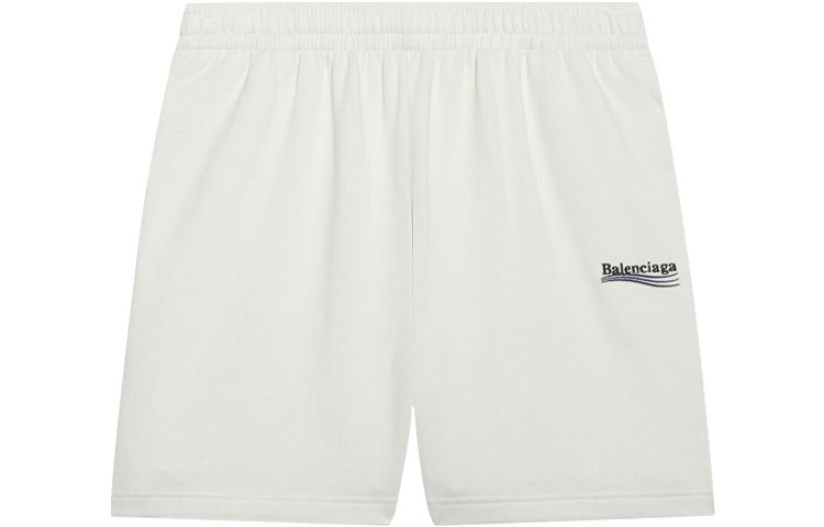 Order Balenciaga 政治宣傳系列 FW21 白色天鵝絨束腰短褲 641608TKVI99084