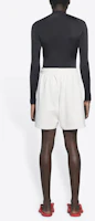 Purchase Balenciaga Political Campaign FW21 White Velvet Elastic Waist Shorts 641608TKVI99084