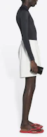 Details for Balenciaga Political Campaign FW21 White Velvet Elastic Waist Shorts 641608TKVI99084