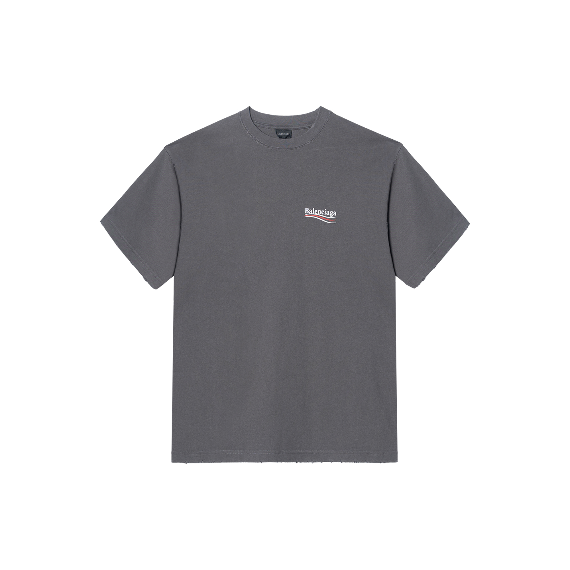 Balenciaga Political Campaign FW22 Logo Print Grey Loose Fit  T-Shirt. 641655TNVG51227 圖 2