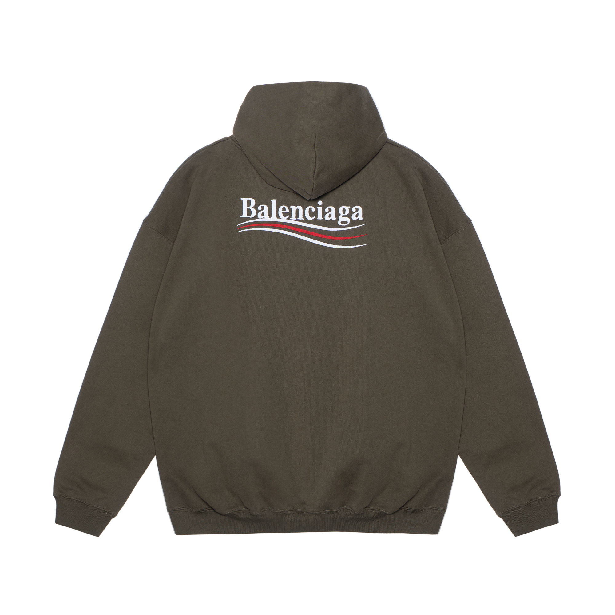 Balenciaga Political Campaign FW22 Logo Print Hoodie Green -  Relaxed Fit. 620973TKVI92463 圖 3