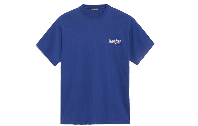 Balenciaga Political Campaign Graphic Tee Unisex Blue 508203TAV444540 圖 2