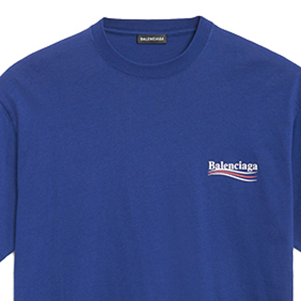 Balenciaga Political Campaign Graphic Tee Unisex Blue 508203TAV444540 圖 7
