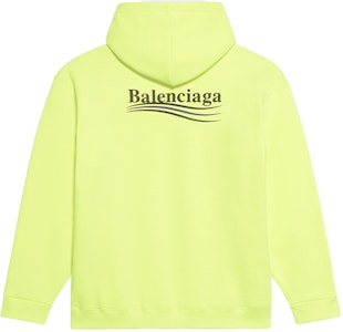 Balenciaga Hoodie Kampanye Politik 'Kuning Fluo/Hitam' 578135 TJVD4 7110 Order Balenciaga Hoodie Kampanye Politik 'Kuning Fluo/Hitam' 578135 TJVD4 7110