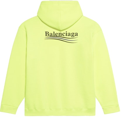 Balenciaga Political Campaign Hoodie 'Fluo Yellow/Black' Order Balenciaga Political Campaign Hoodie 'Fluo Yellow/Black'