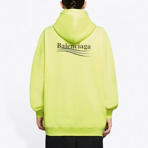 Balenciaga Hoodie Kampanye Politik 'Kuning Fluo/Hitam' 578135 TJVD4 7110 Shop Balenciaga Hoodie Kampanye Politik 'Kuning Fluo/Hitam' 578135 TJVD4 7110