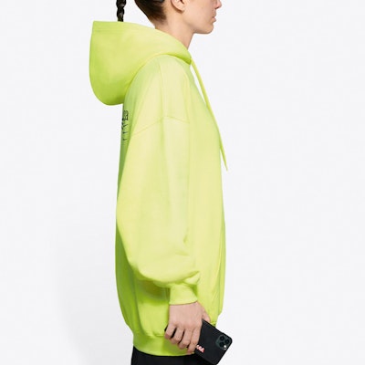 Balenciaga Political Campaign Hoodie 'Fluo Yellow/Black' Purchase Balenciaga Political Campaign Hoodie 'Fluo Yellow/Black'