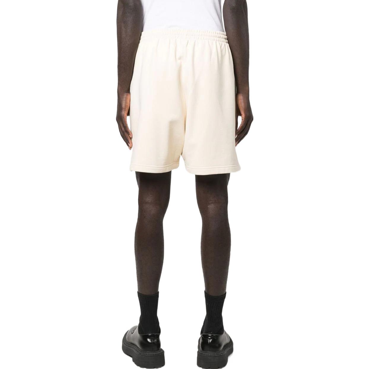 Shop 巴黎世家政治活動刺繡標誌白色彈性短褲 676137TKVI90896