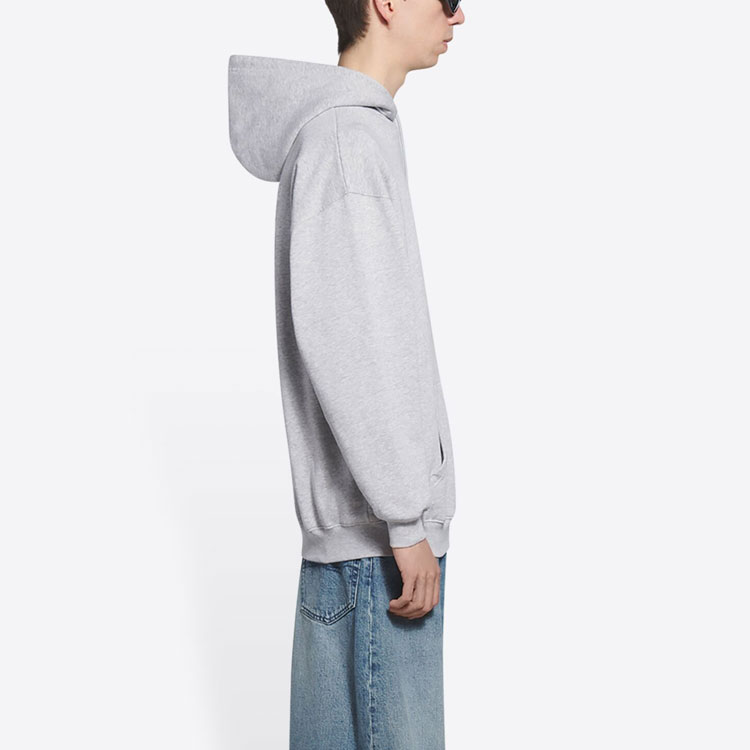 Shop Balenciaga 政治活動標誌刺繡連帽衫 灰色。 600583TKVI91379