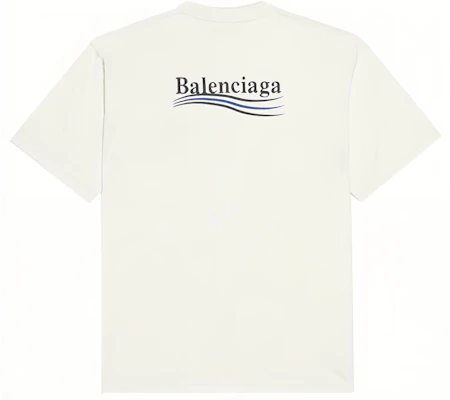 バレンシアガ ポリティカルキャンペーン ロゴ 刺繍 オーバーサイズ Tシャツ ホワイト メンズ 641675TKVJ19084 Lookbook バレンシアガ ポリティカルキャンペーン ロゴ 刺繍 オーバーサイズ Tシャツ ホワイト メンズ 641675TKVJ19084