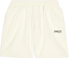 Balenciaga Political Campaign Logo Print Men’s Regular Fit Shorts Beige. 676137TKVI98962 Balenciaga Political Campaign Logo Print Men’s Regular Fit Shorts Beige. 676137TKVI98962