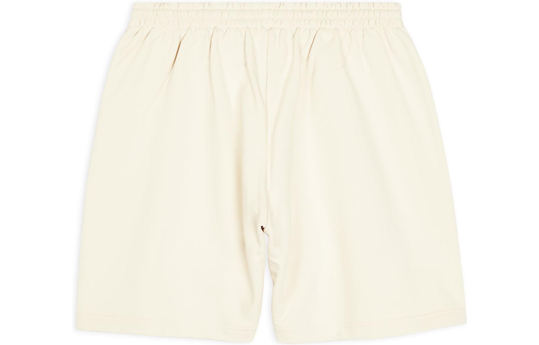 Lookbook Balenciaga Celana Pendek Pria Regular Fit Beige Logo Kampanye Politikal. 676137TKVI98962