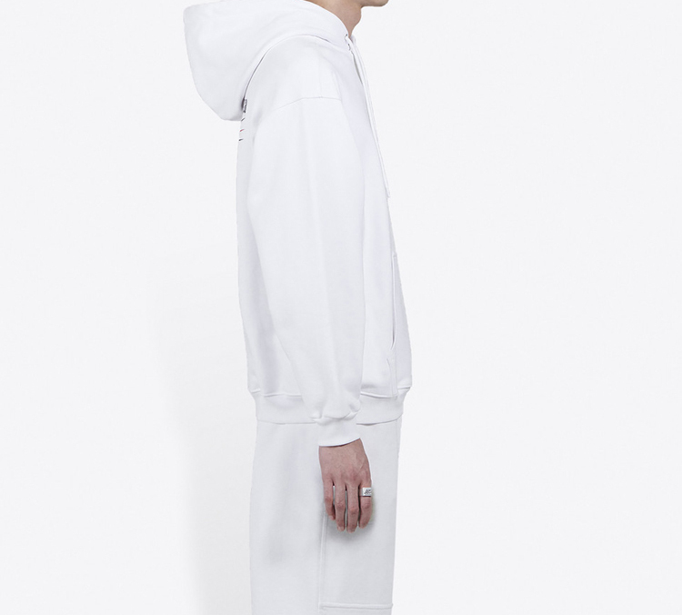 Details for Balenciaga 政治宣傳標誌天鵝絨連帽衫 白色 常規版型 600583TIV539040
