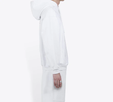 Balenciaga 政治宣傳標誌天鵝絨連帽衫 白色 常規版型 600583TIV539040 Details for Balenciaga 政治宣傳標誌天鵝絨連帽衫 白色 常規版型 600583TIV539040