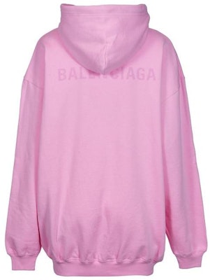 Balenciaga Political Campaign Medium Fit Hoodie 'Bubble Gum/White' Order Balenciaga Political Campaign Medium Fit Hoodie 'Bubble Gum/White'