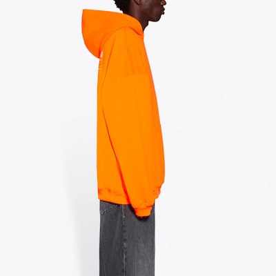Balenciaga Political Campaign Medium Fit Hoodie 'Fluorescent Orange' Purchase Balenciaga Political Campaign Medium Fit Hoodie 'Fluorescent Orange'