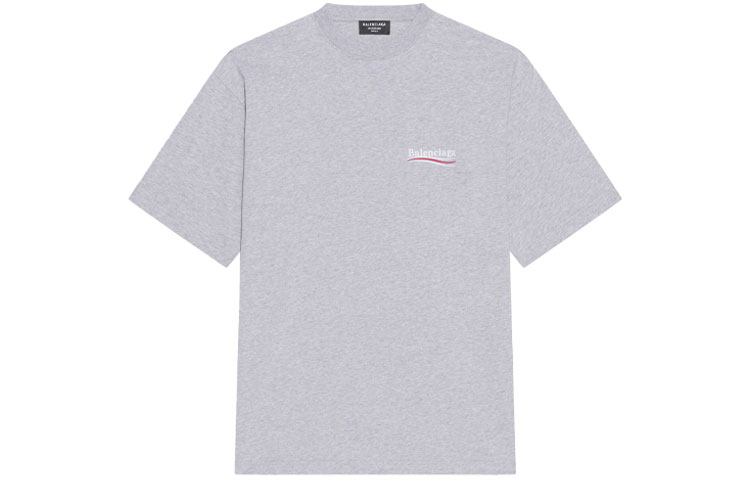 Balenciaga Political Campaign Oversized T-Shirt Light Grey Men’s Tee 641675TKVJ11379