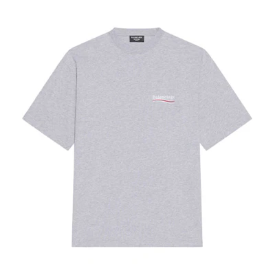 Balenciaga Political Campaign Oversized T-Shirt Light Grey Men’s Tee 641675TKVJ11379