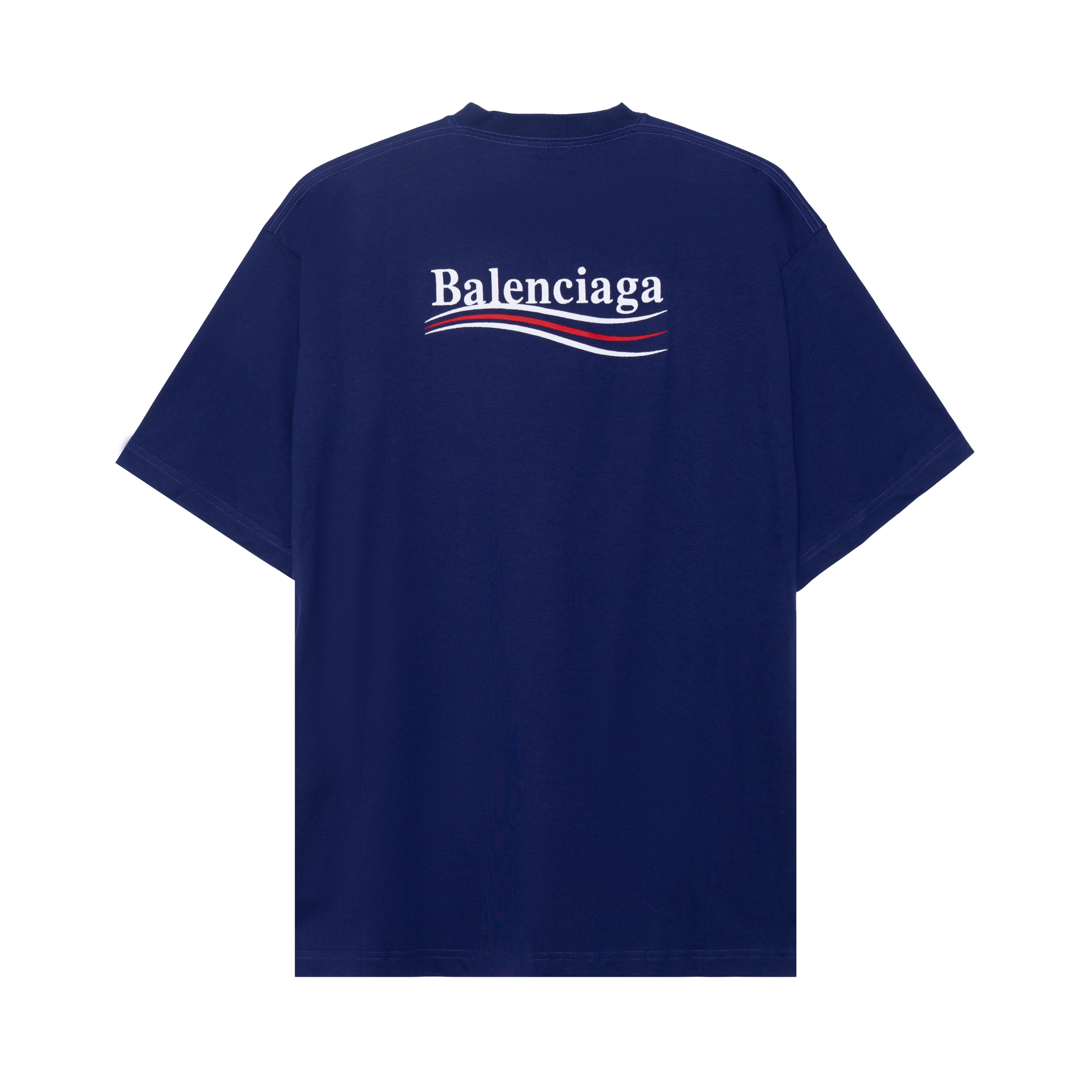 Lookbook Balenciaga Camiseta Oversized Campaña Política Azul Oscuro 641675TIV521195