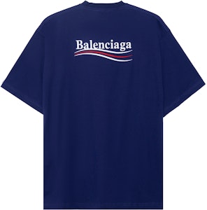 Balenciaga Camiseta Oversized Campaña Política Azul Oscuro 641675TIV521195 Lookbook Balenciaga Camiseta Oversized Campaña Política Azul Oscuro 641675TIV521195